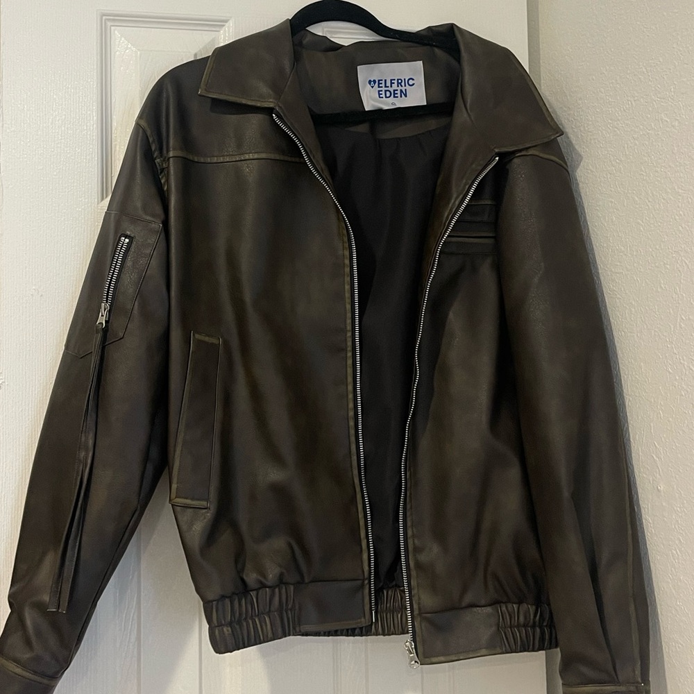 Aelfric Eden Men's Dark Brown Bomber Jacket